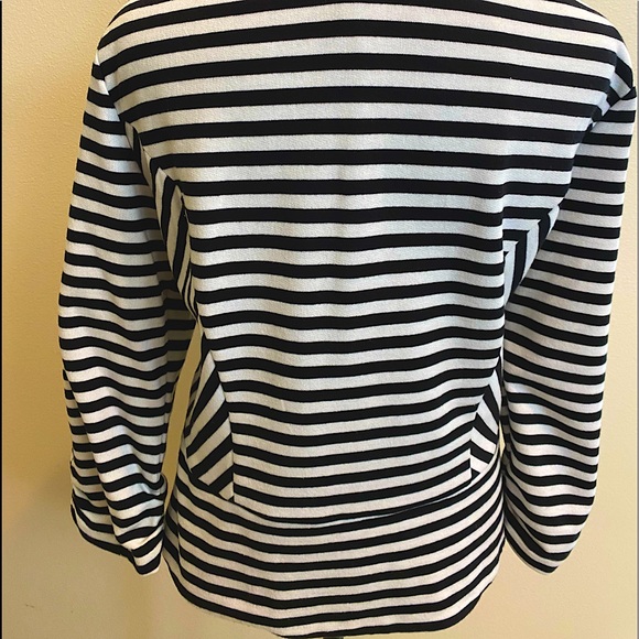 ANA- Smart Casual Jacket - Striped Black & White Blazer - Picture 9 of 12